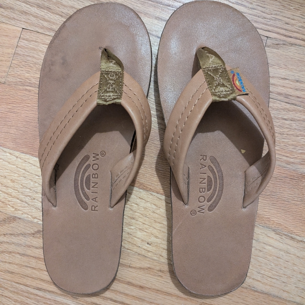 Rainbow Sandals Tan Flip Flops